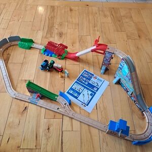 Complete!  RACE DAY RELAY SET! GINA! Thomas Train Wooden Railway THE GREAT RACE